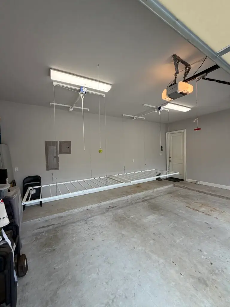 Garage Ceiling Storage Installation in Kingwood — ceiling storage elevator